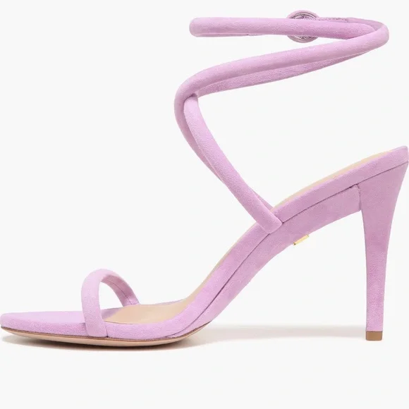 New! VERONICA BEARD MARCELINE purple Suede Crisscross ankle wrap strappy Sandals - Picture 3 of 16